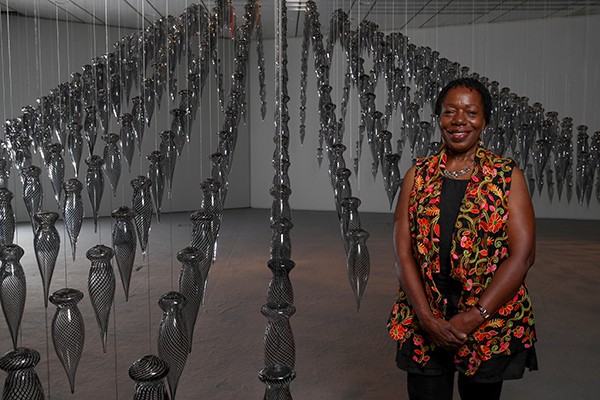 Chancellor Magdalene Odundo had her work exhibited at the Sainsbury Centre for Visual Arts